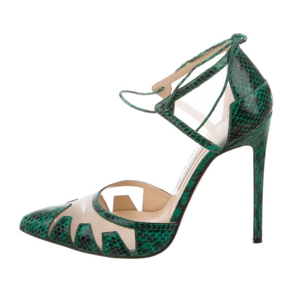 Bionda Castana snakeskin pointed toe pump - Picture 1 of 15